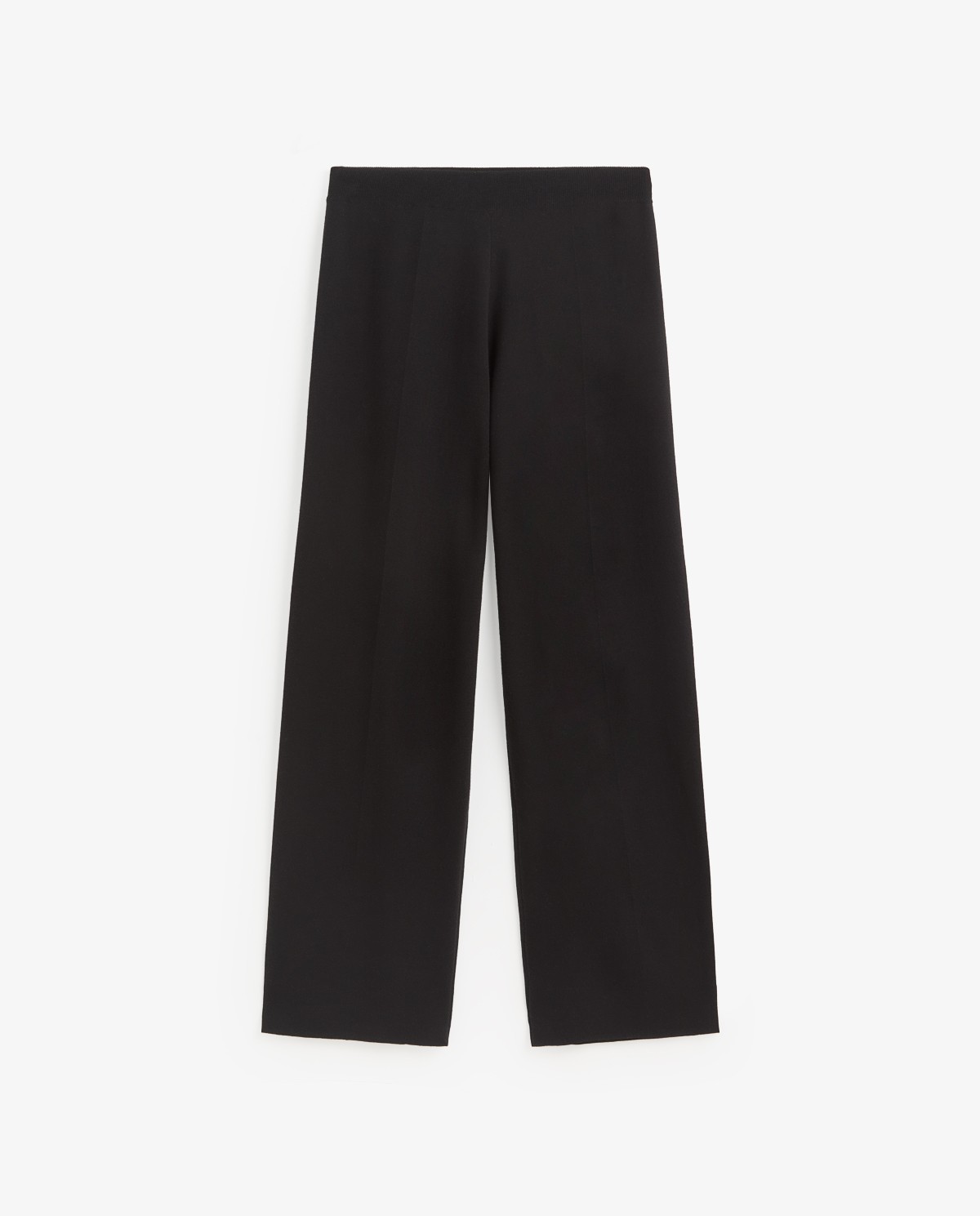 Pantalones de punto rectos negros 5