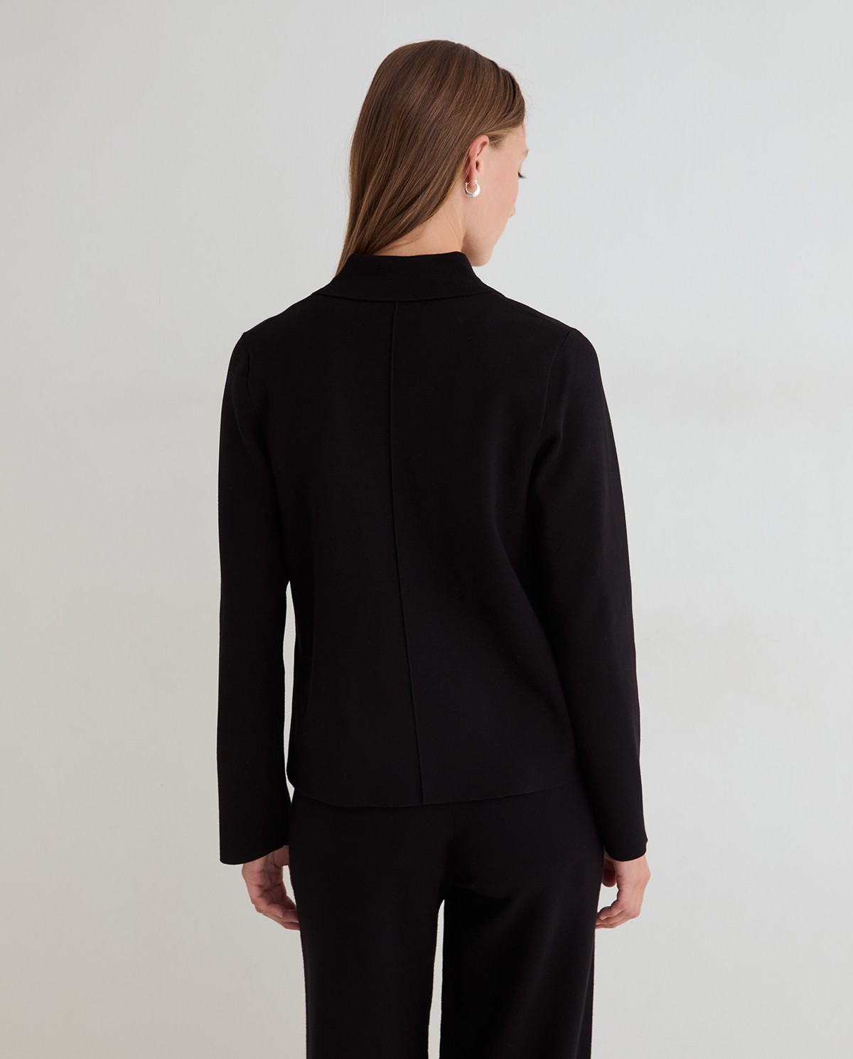 Veste en maille à double boutonnage noire 3