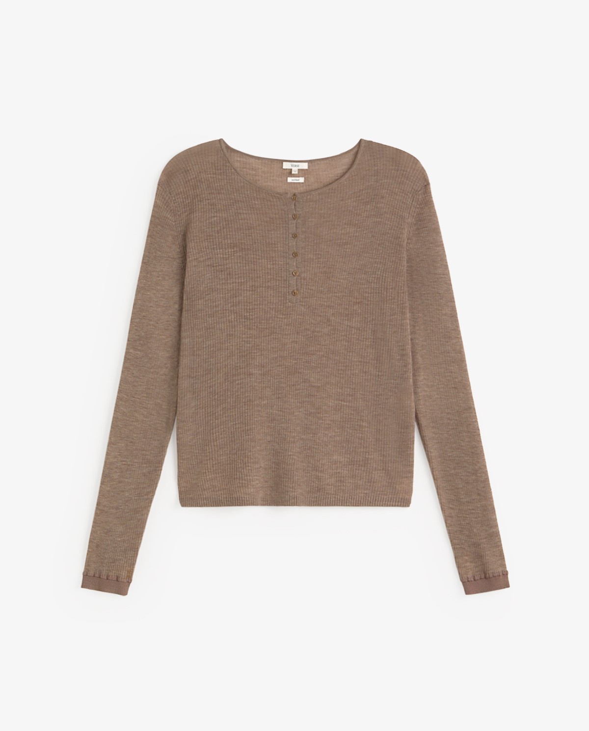 Jersey fino de canalé marrón claro 5