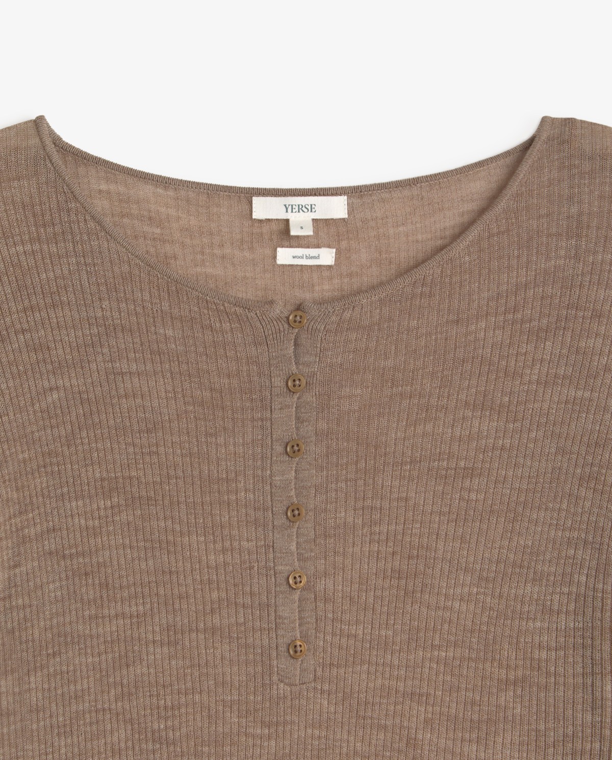 Jersey fino de canalé marrón claro 6