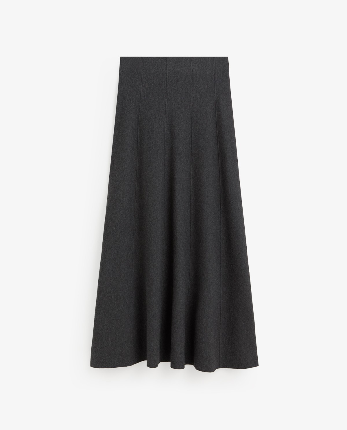 Falda midi de punto gris oscuro | YERSE 6