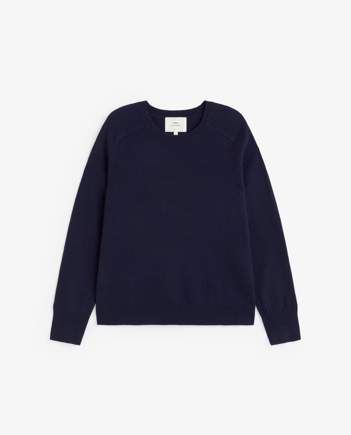 Jersey de cashmere cuello redondo azul oscuro 7
