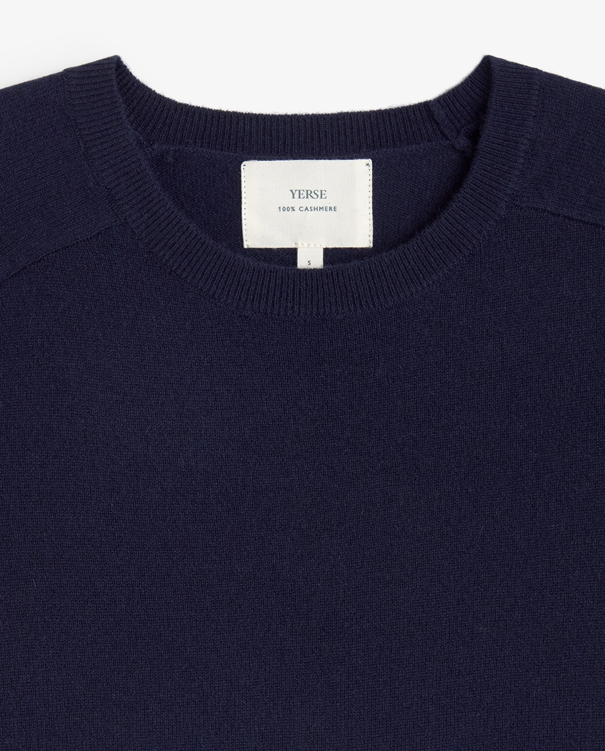 Jersey de cashmere cuello redondo azul oscuro 8