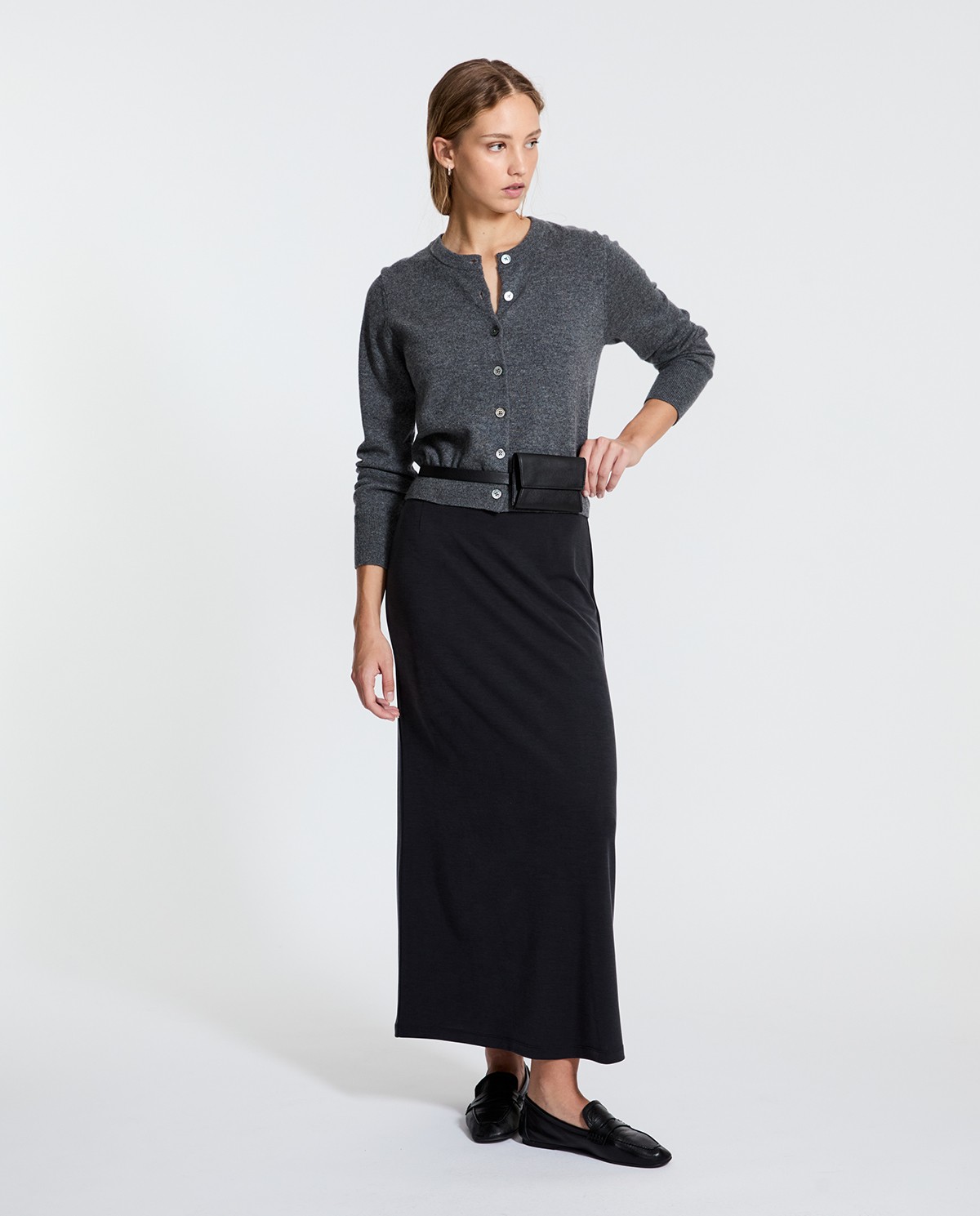 Cárdigan de cashmere gris 5