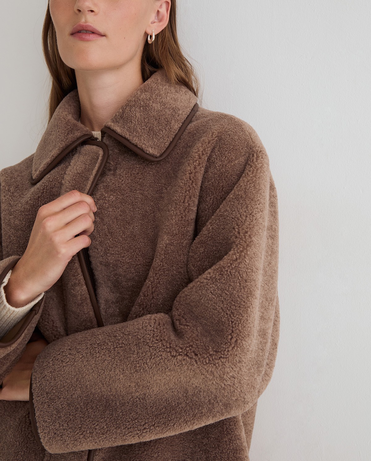 LONG SHEARLING COAT