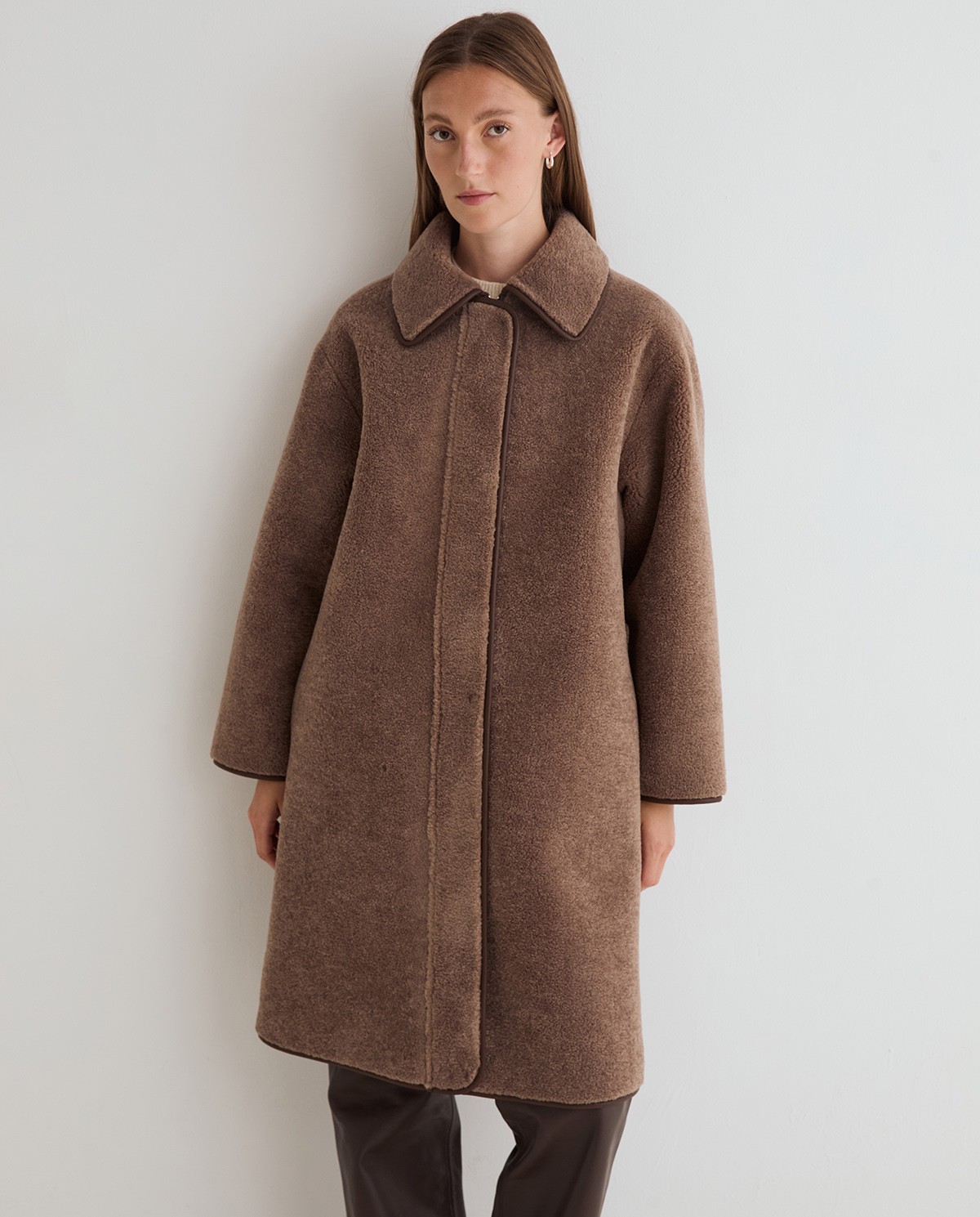 LONG SHEARLING COAT