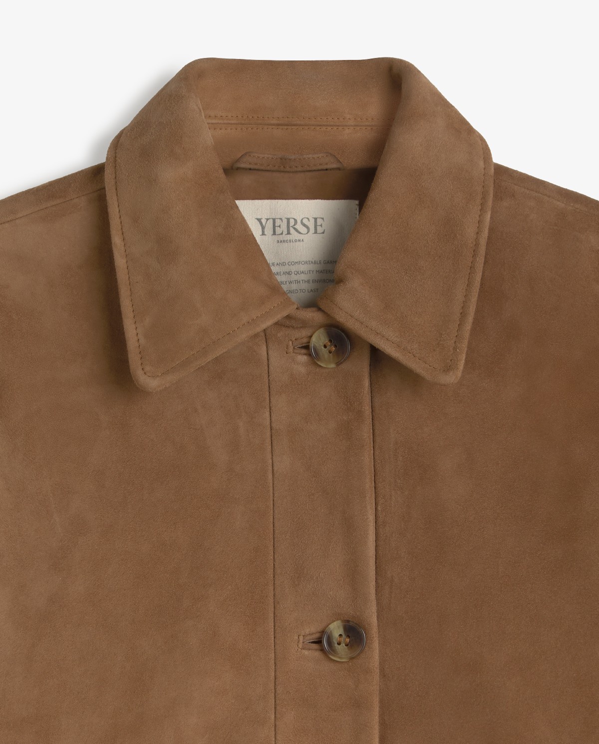 Abrigo de ante midi en color camel 9