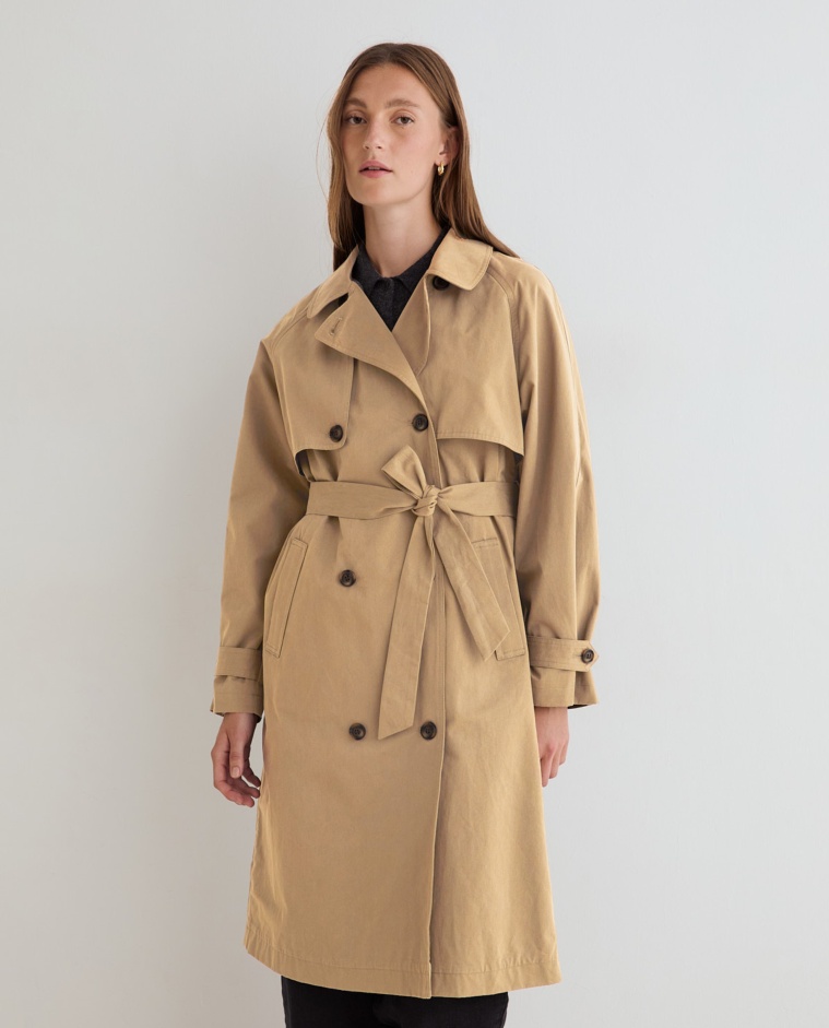 Gabardina midi Gabardina midi verde khaki