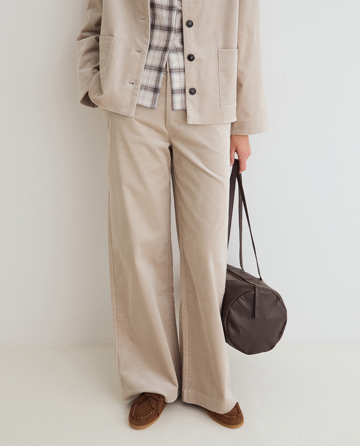 PANTALONES PANA WIDE LEG