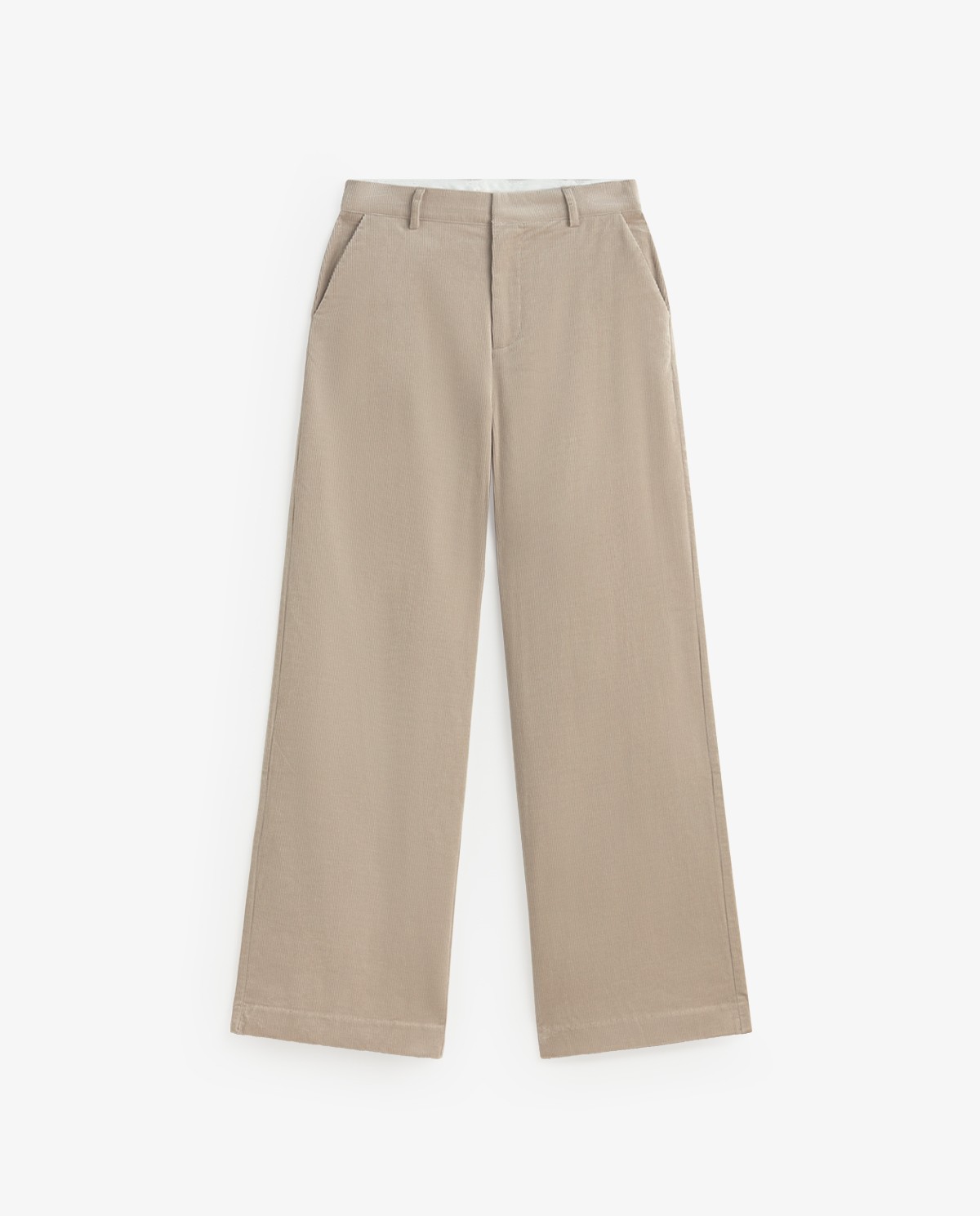 Pantalones de pana wide leg gris claro 7