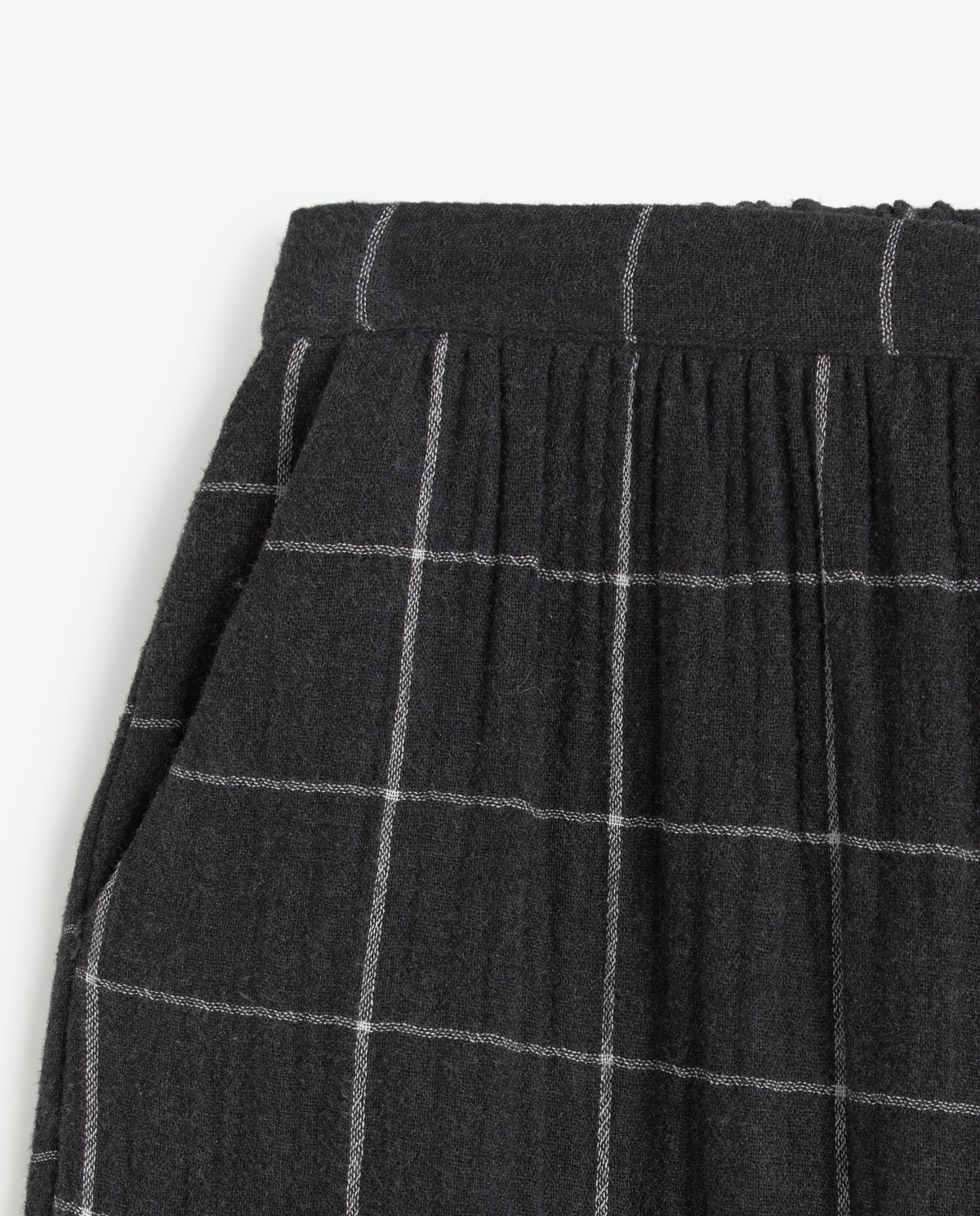 Pantalón bombacho de cuadros en gris oscuro 8