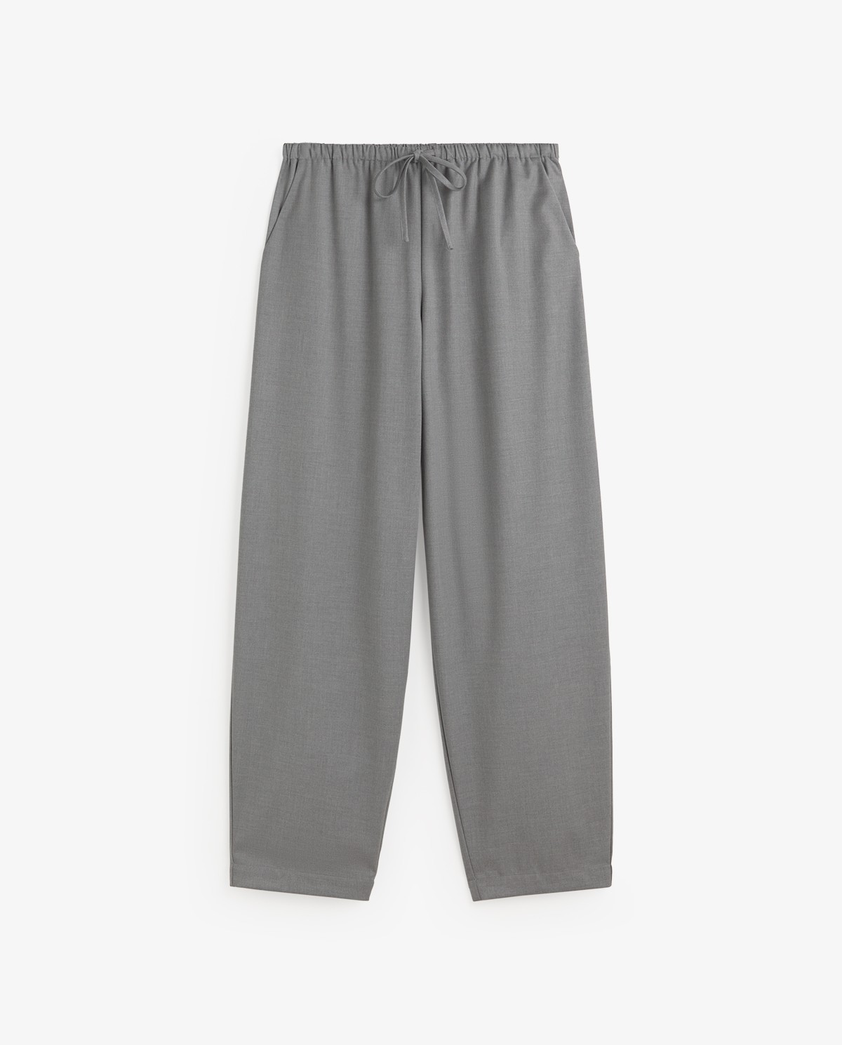 Pantalones balloon tiro alto en color gris 5