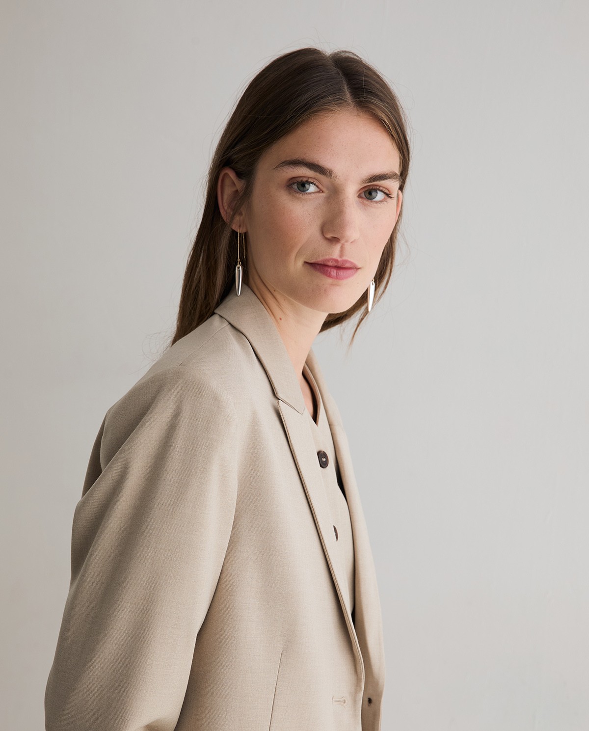 Americana de traje en beige 2