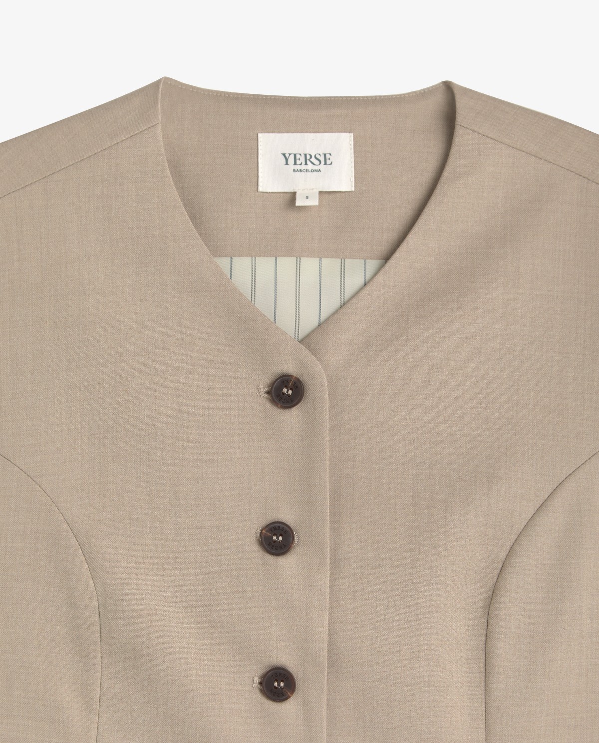 Chaleco de traje en color beige 7