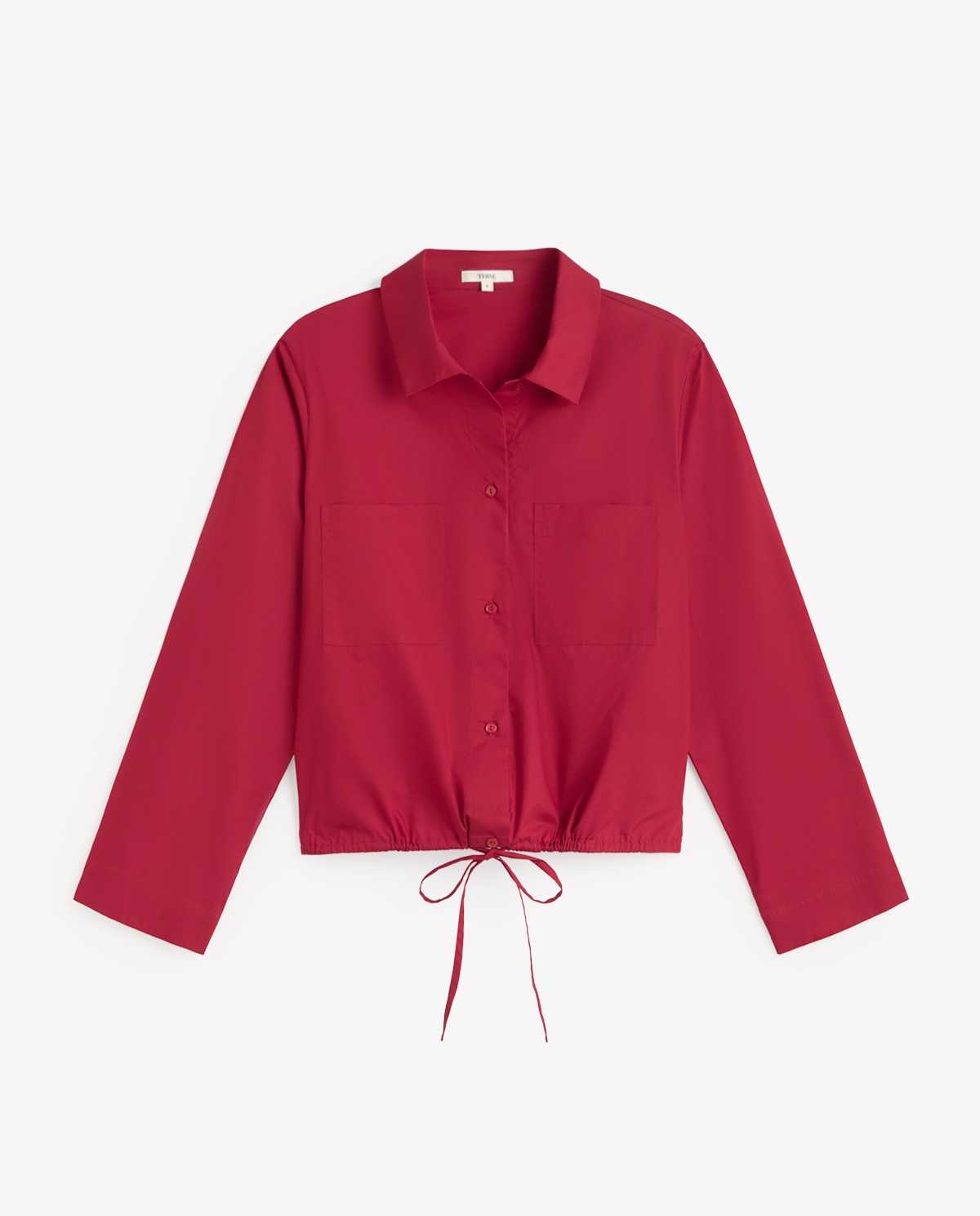 Camisa popelin en color rojo 7