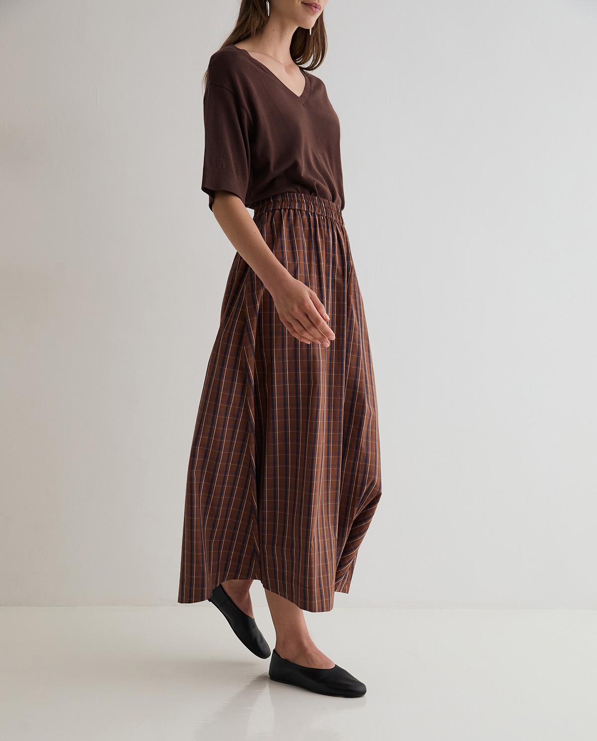 FALDA MIDI POPELÍN