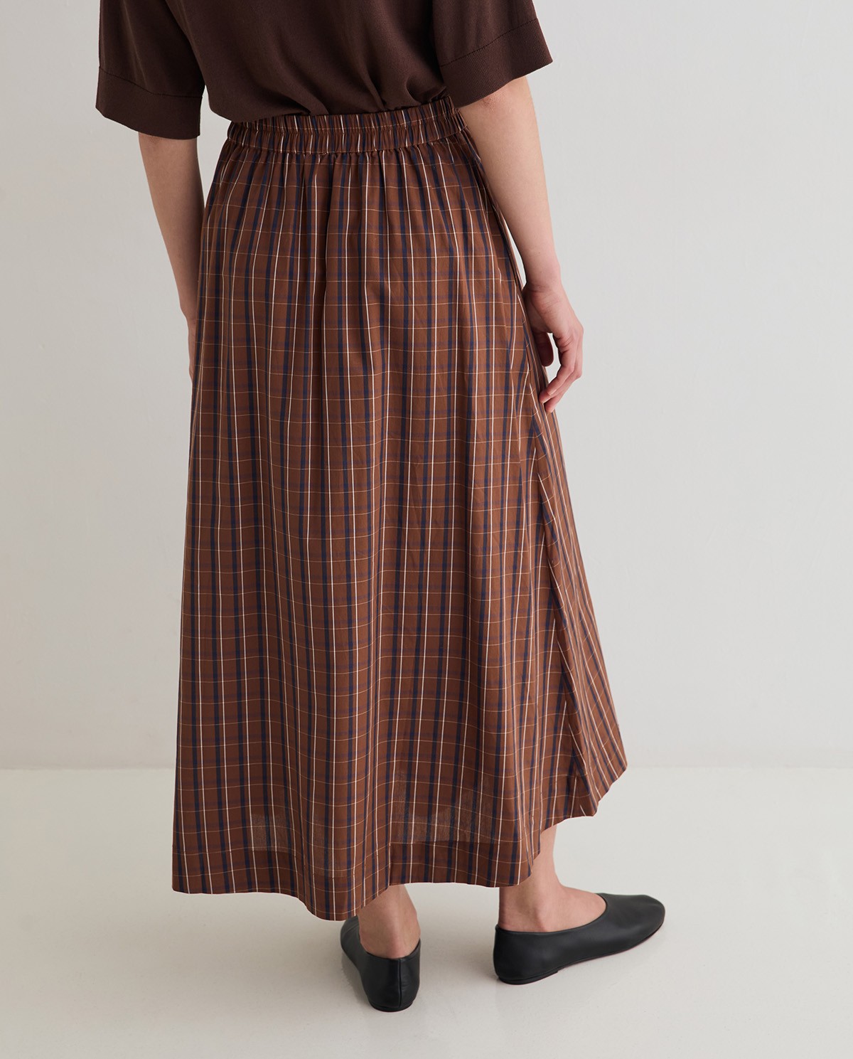 FALDA MIDI POPELÍN