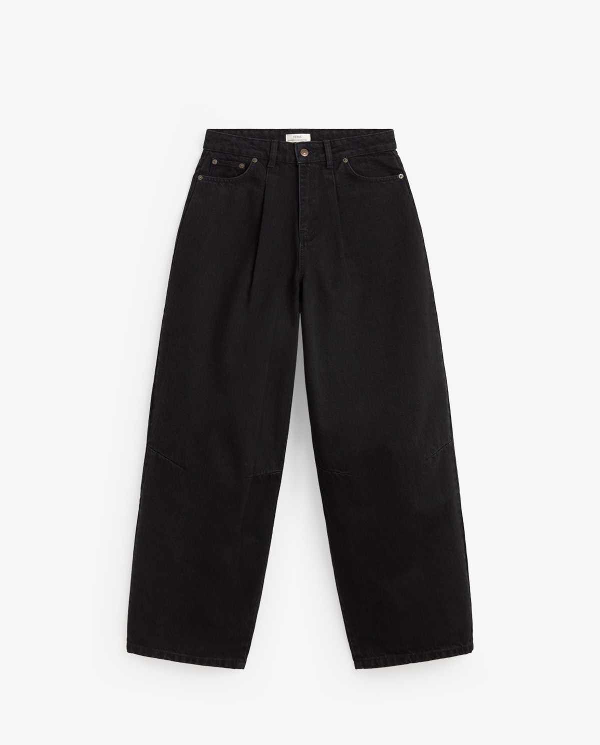 Pantalón denim barrel en color negro 6