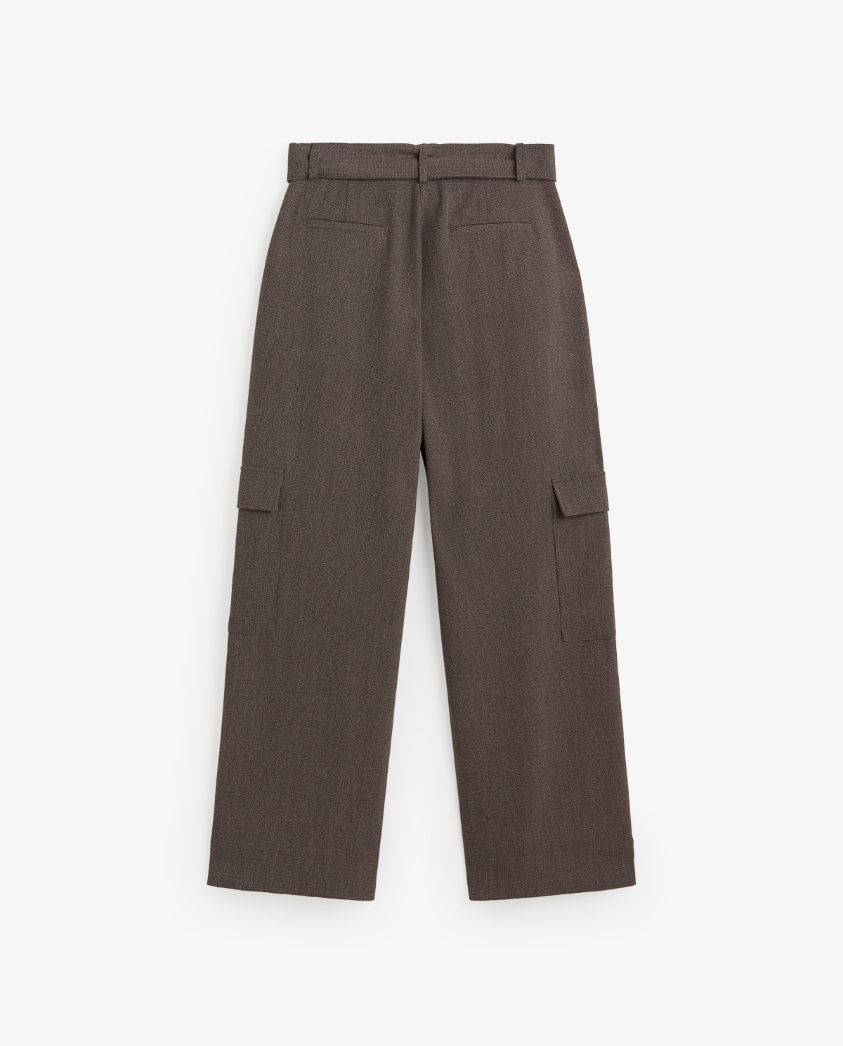 Pantalón cargo wide leg en tejido jacquard 8