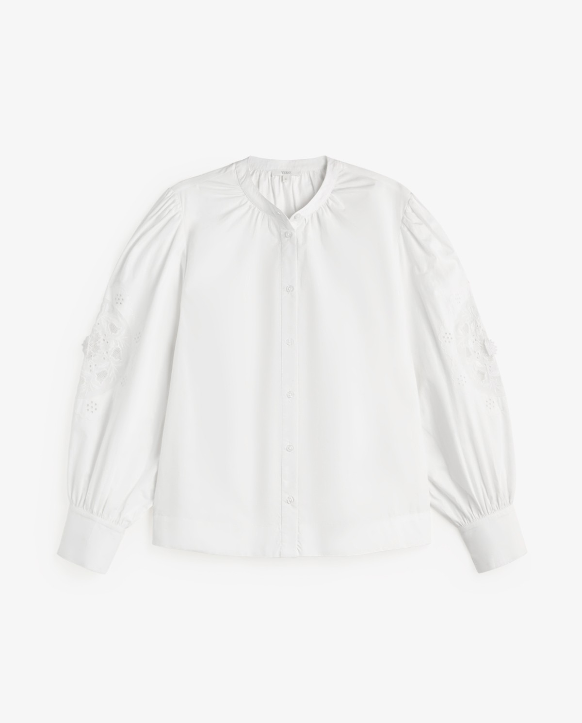 Blusa de algodón con bordados en color blanco 6
