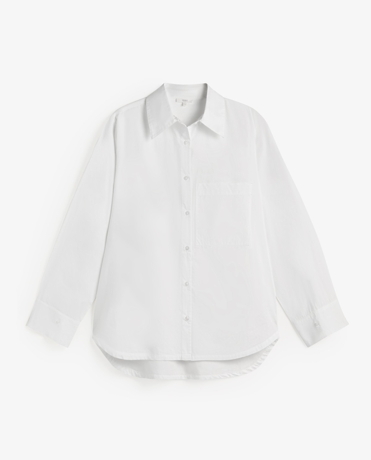 Camisa oversize de popelín en color blanco 9