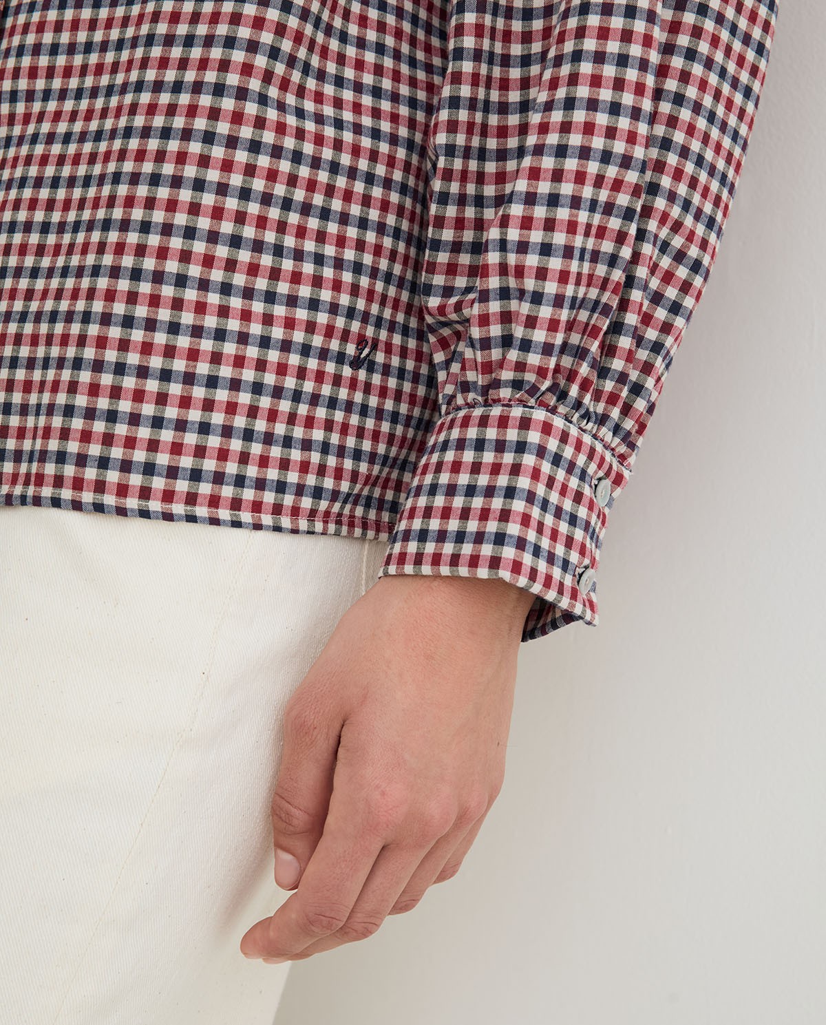 Camisa de cuadros con lazo en tonos multicolor 3