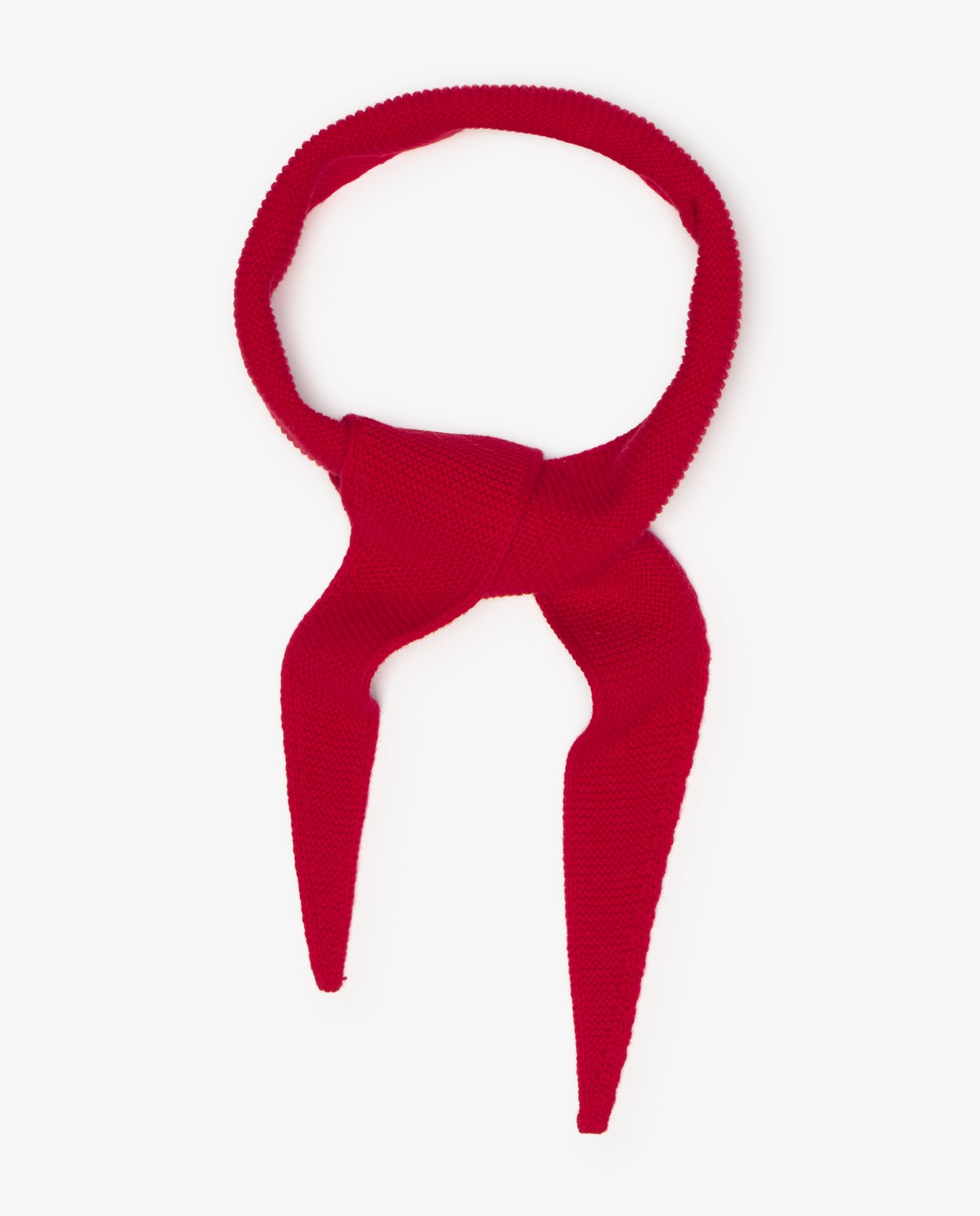 Bandana de punto en color rojo