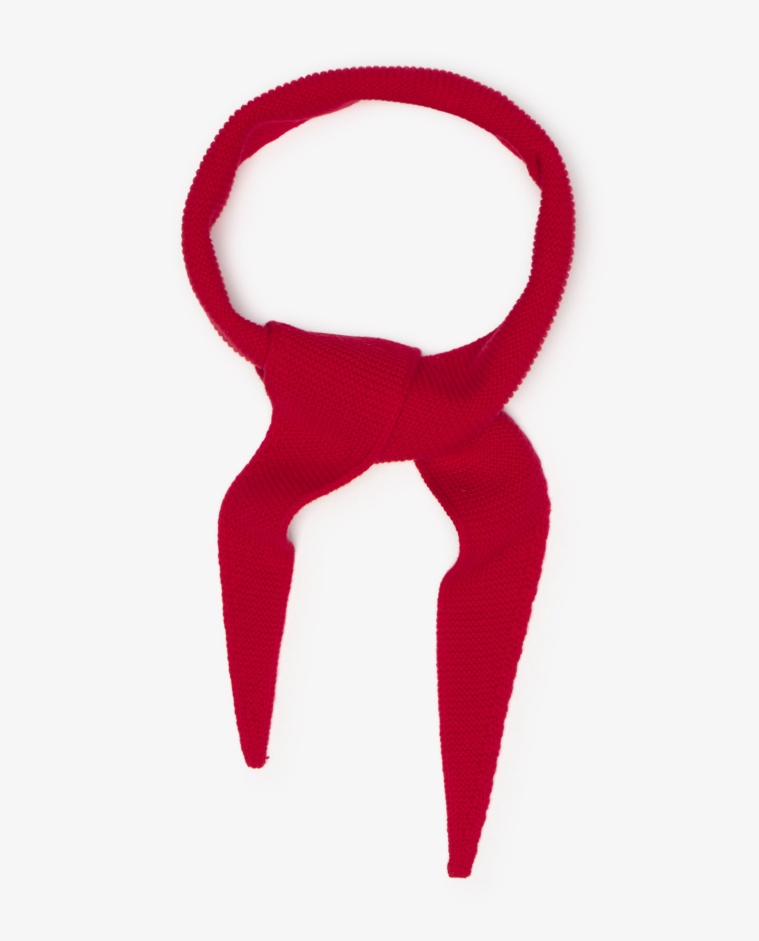 Bandana de punto en color rojo