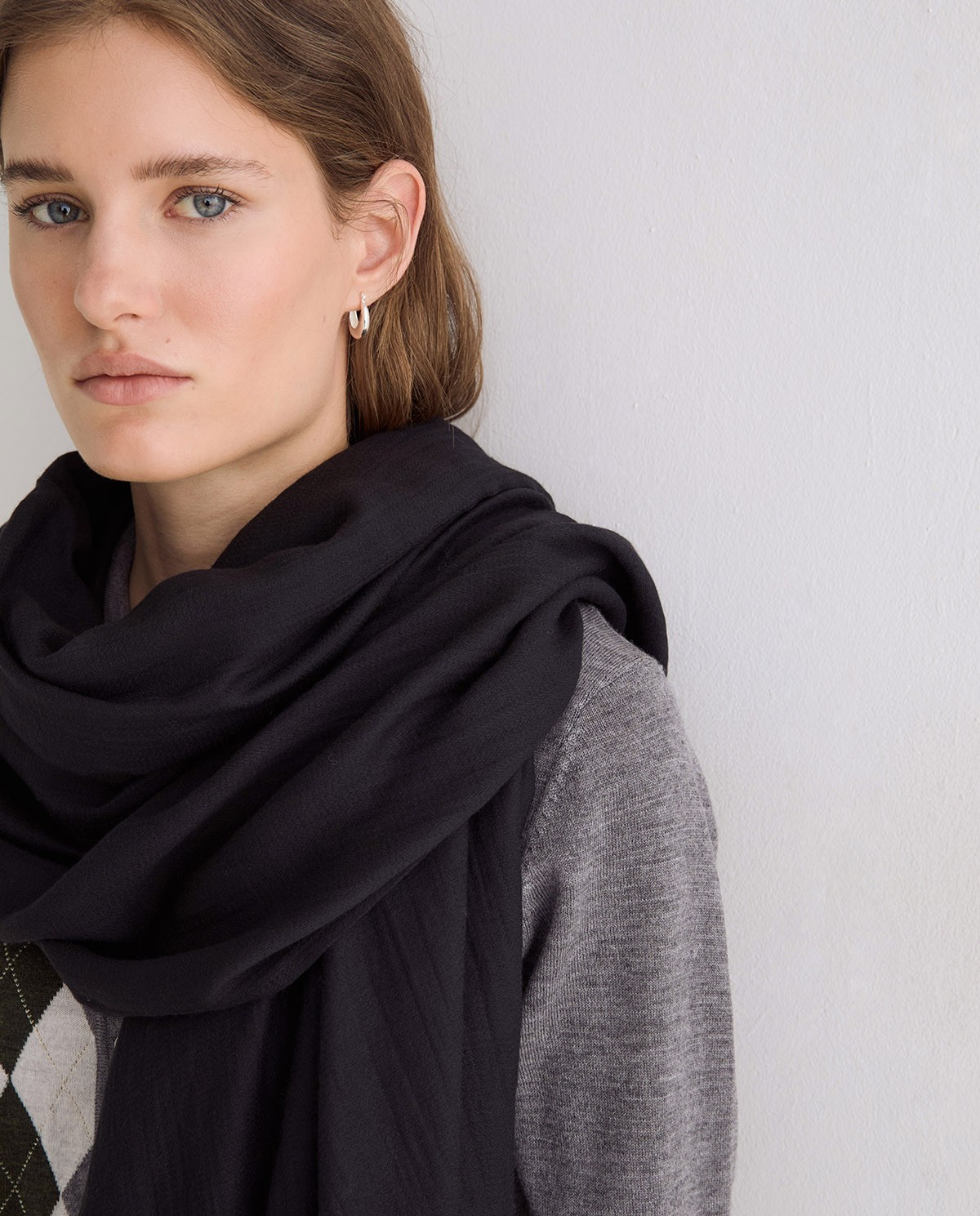 Foulard textura en color negro 1