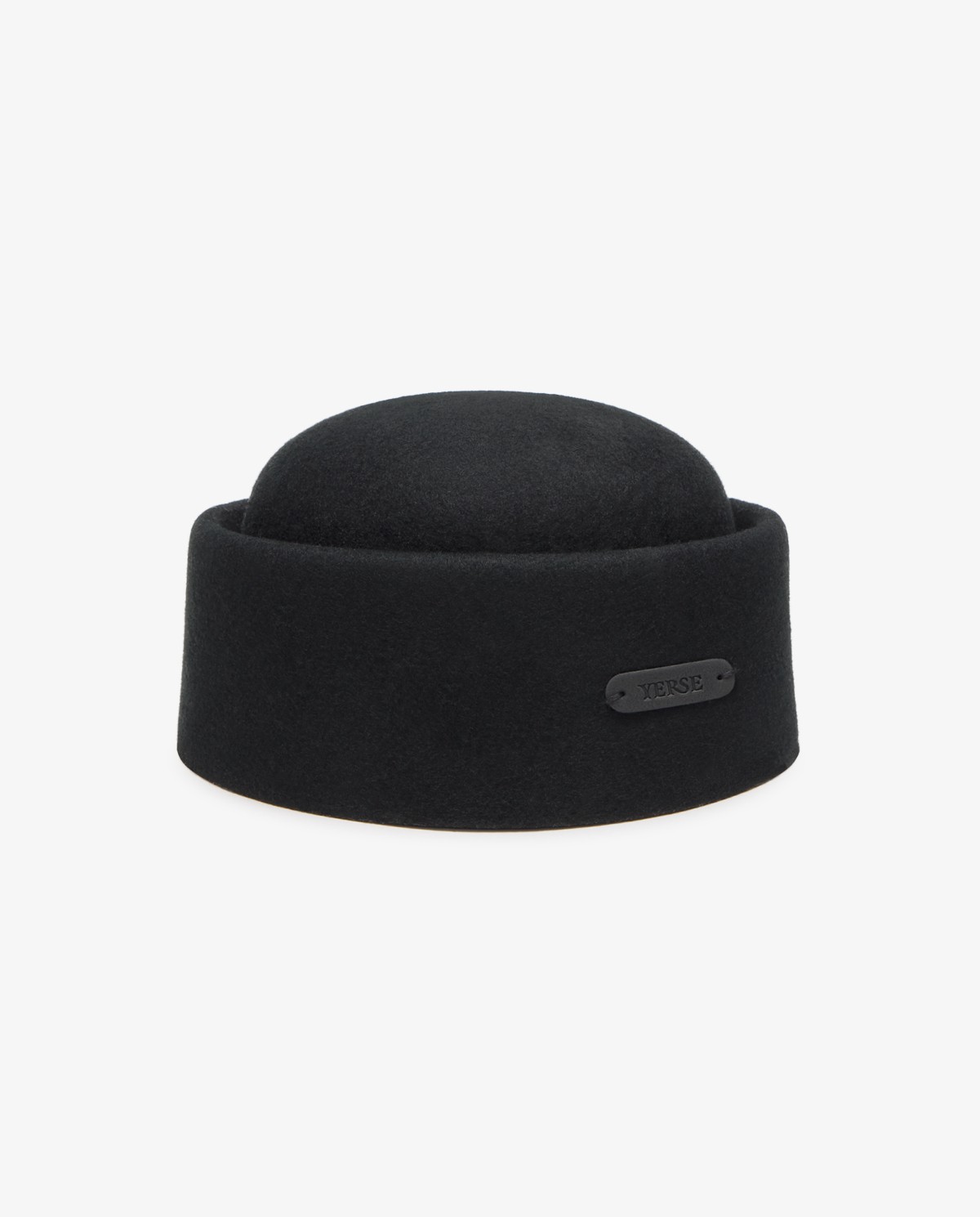 Gorro de lana estructurado en negro 2