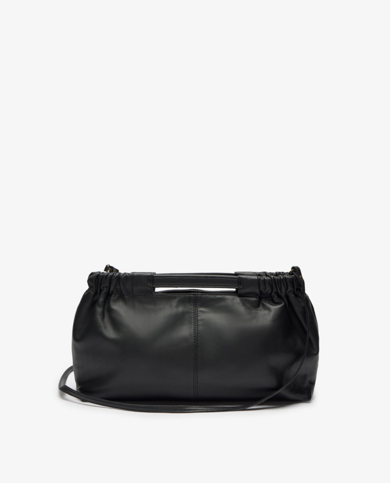 Bolso piel fruncido en color negro