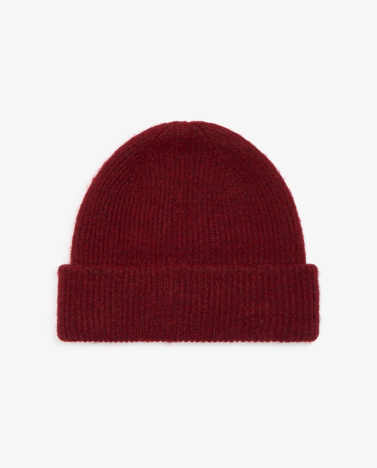 Bonnet beanie en maille rouge 4