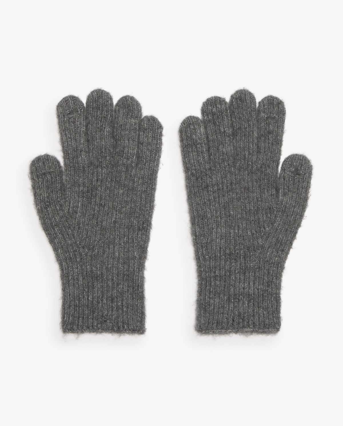Guants de punt mescla de llana gris 1