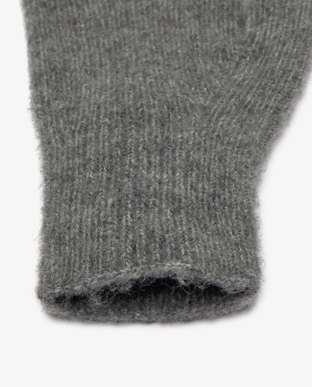 Guants de punt mescla de llana gris 2