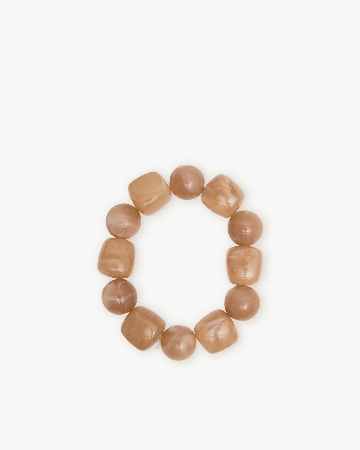 Bracelet effet marbré naturel avec pièces arrondies et carrées