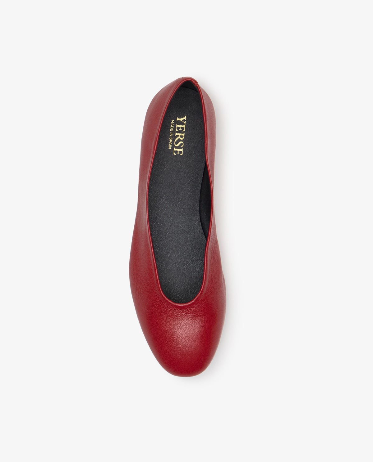 Leather ballet flats in red 3
