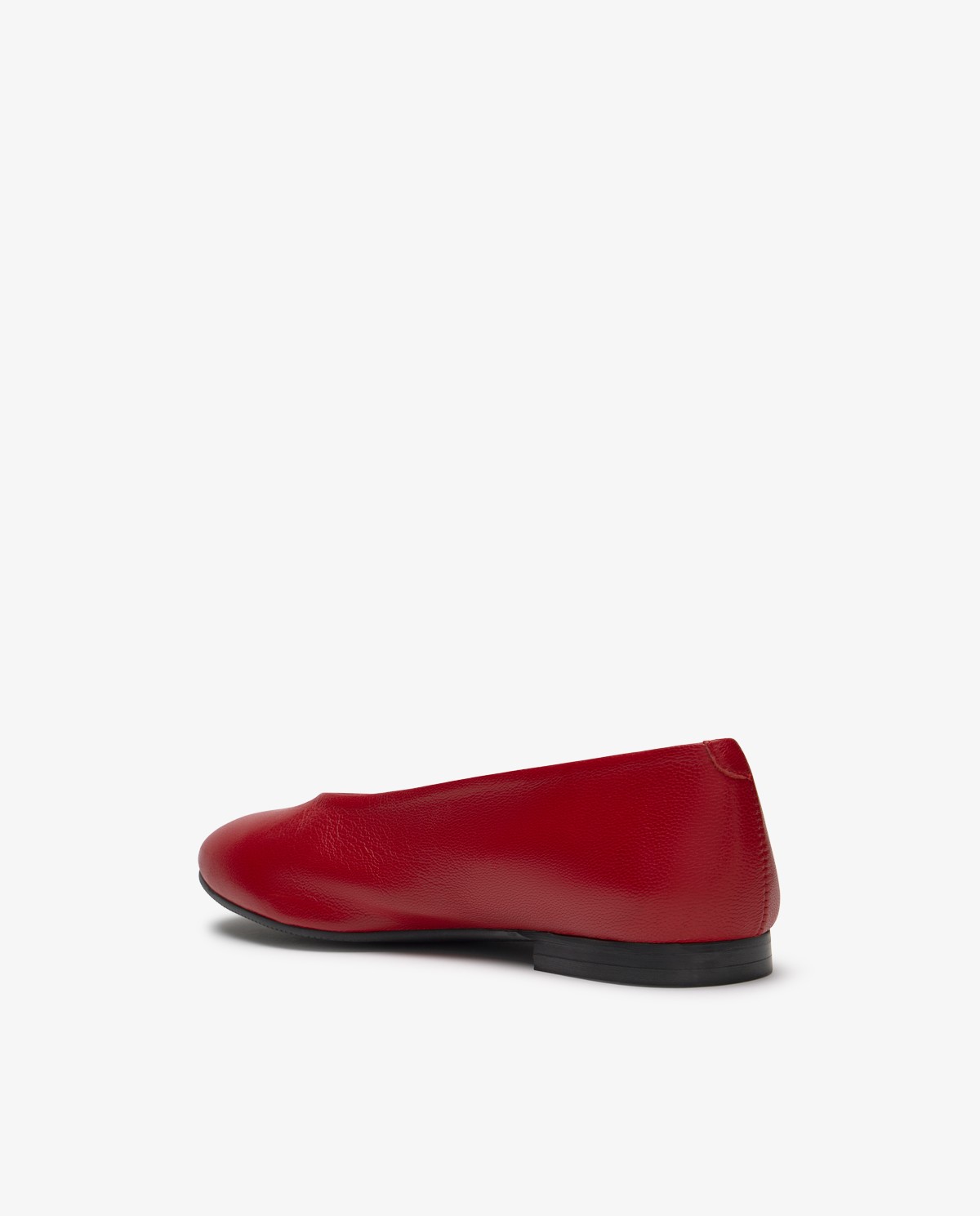 Leather ballet flats in red 4