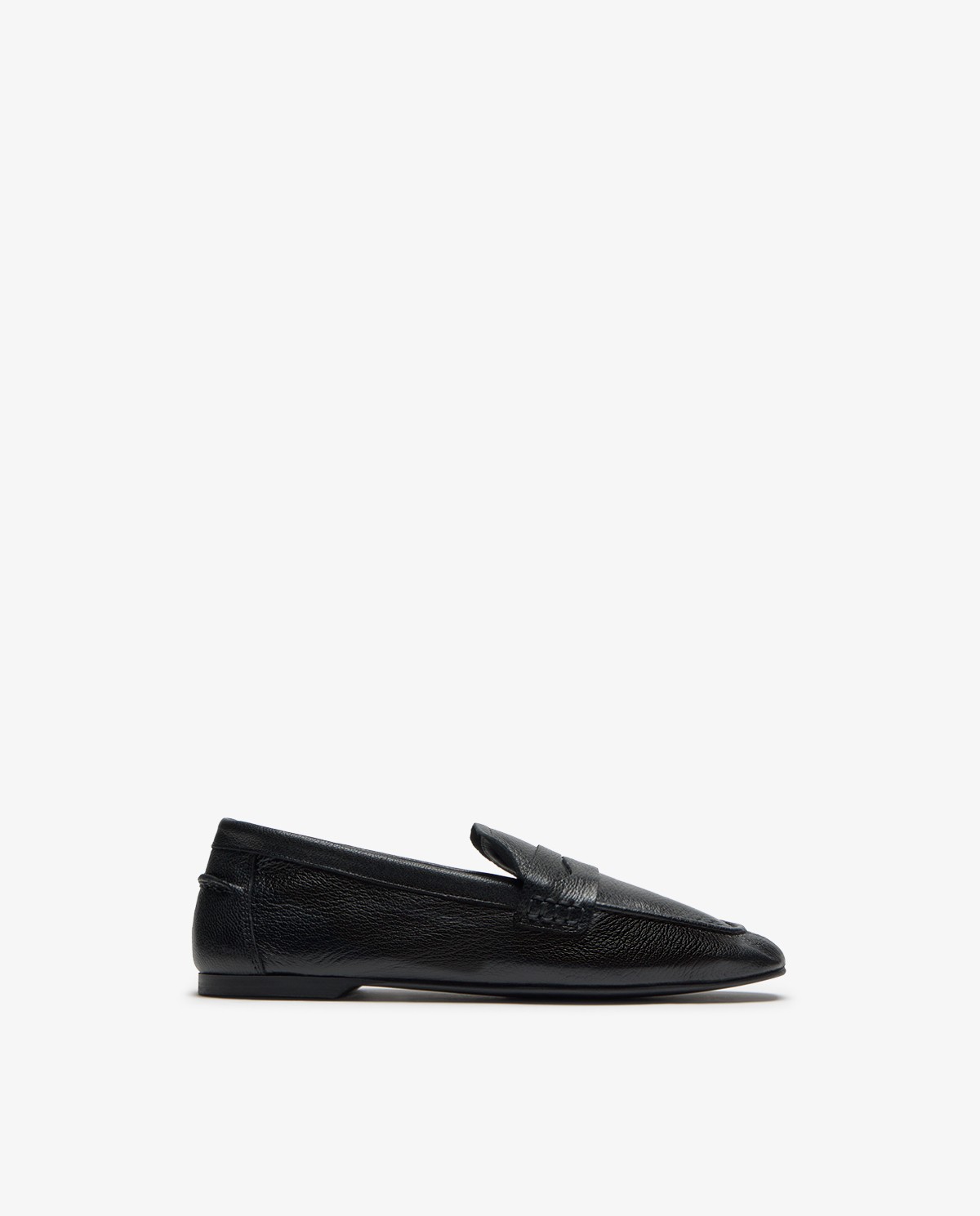 Mocasín de piel en color negro 1