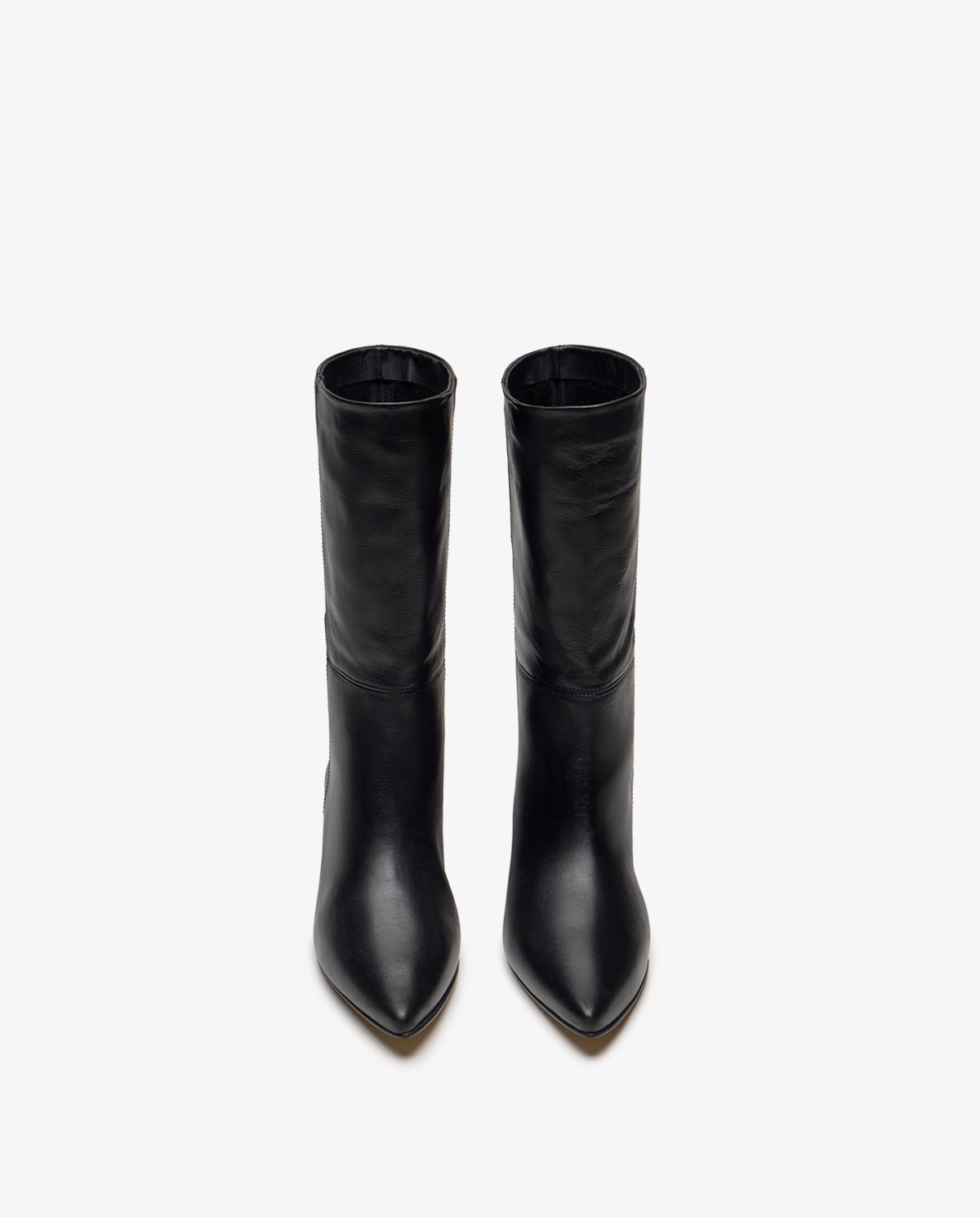 Bota de piel de media caña en negro 3