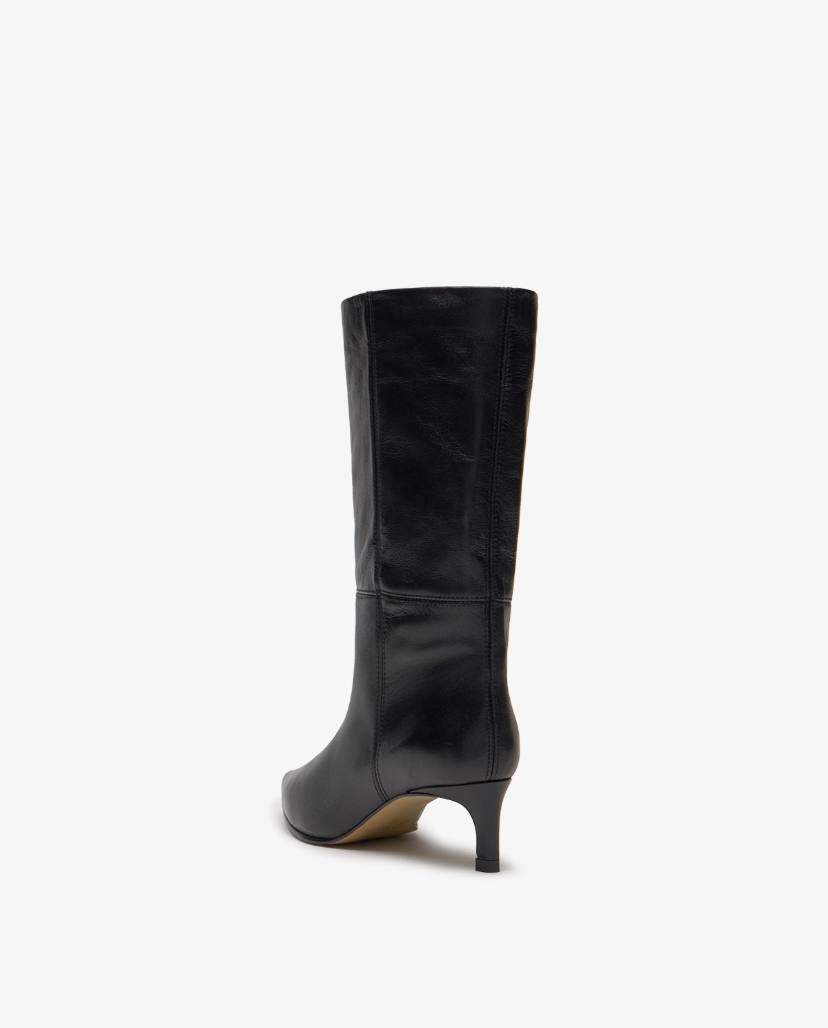 Bota de piel de media caña en negro 4