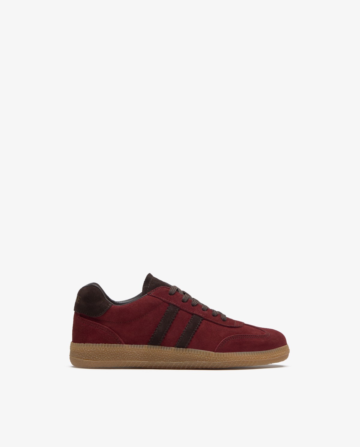 Zapatillas deportivas de piel en granate