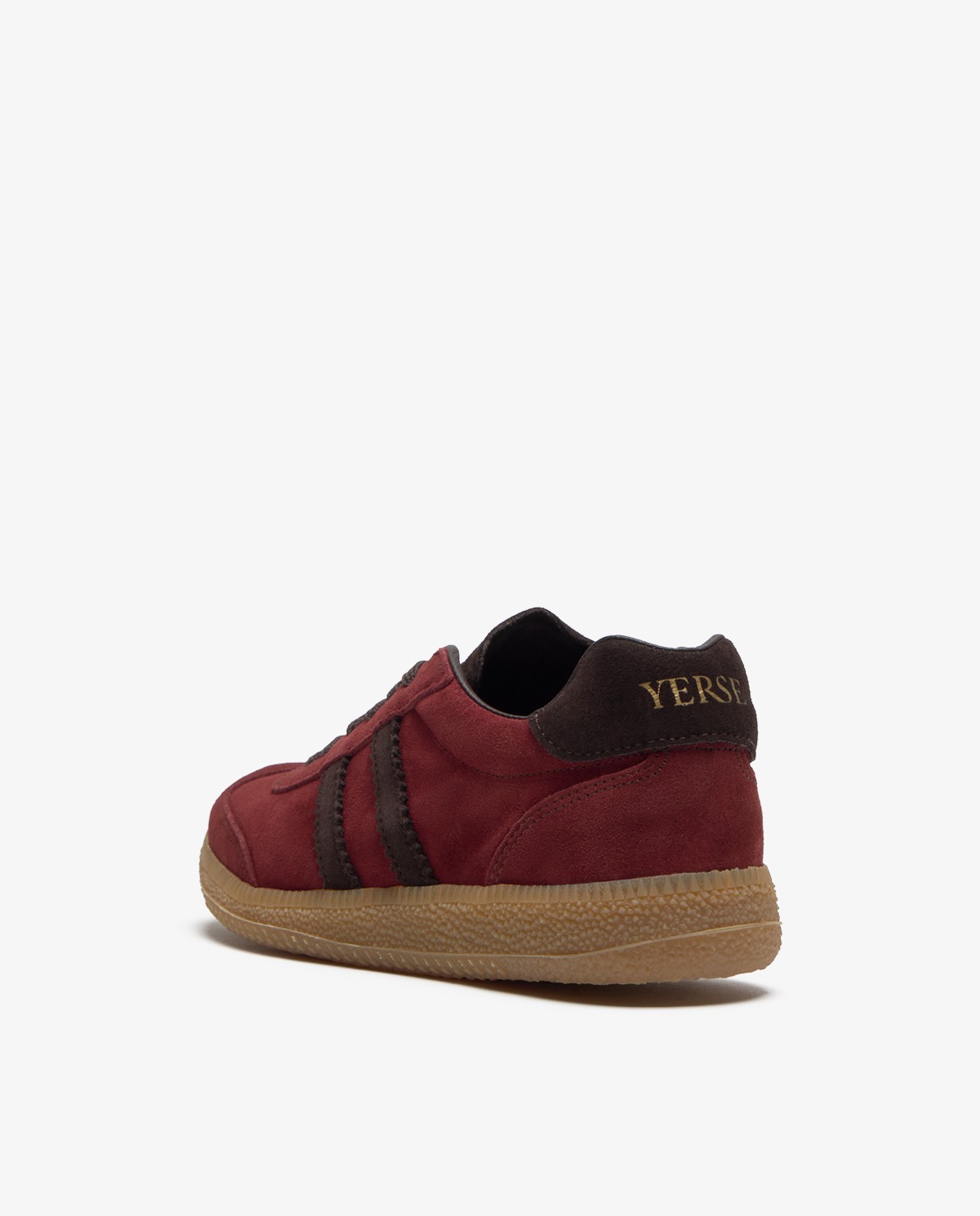 Zapatillas deportivas de piel en granate 3