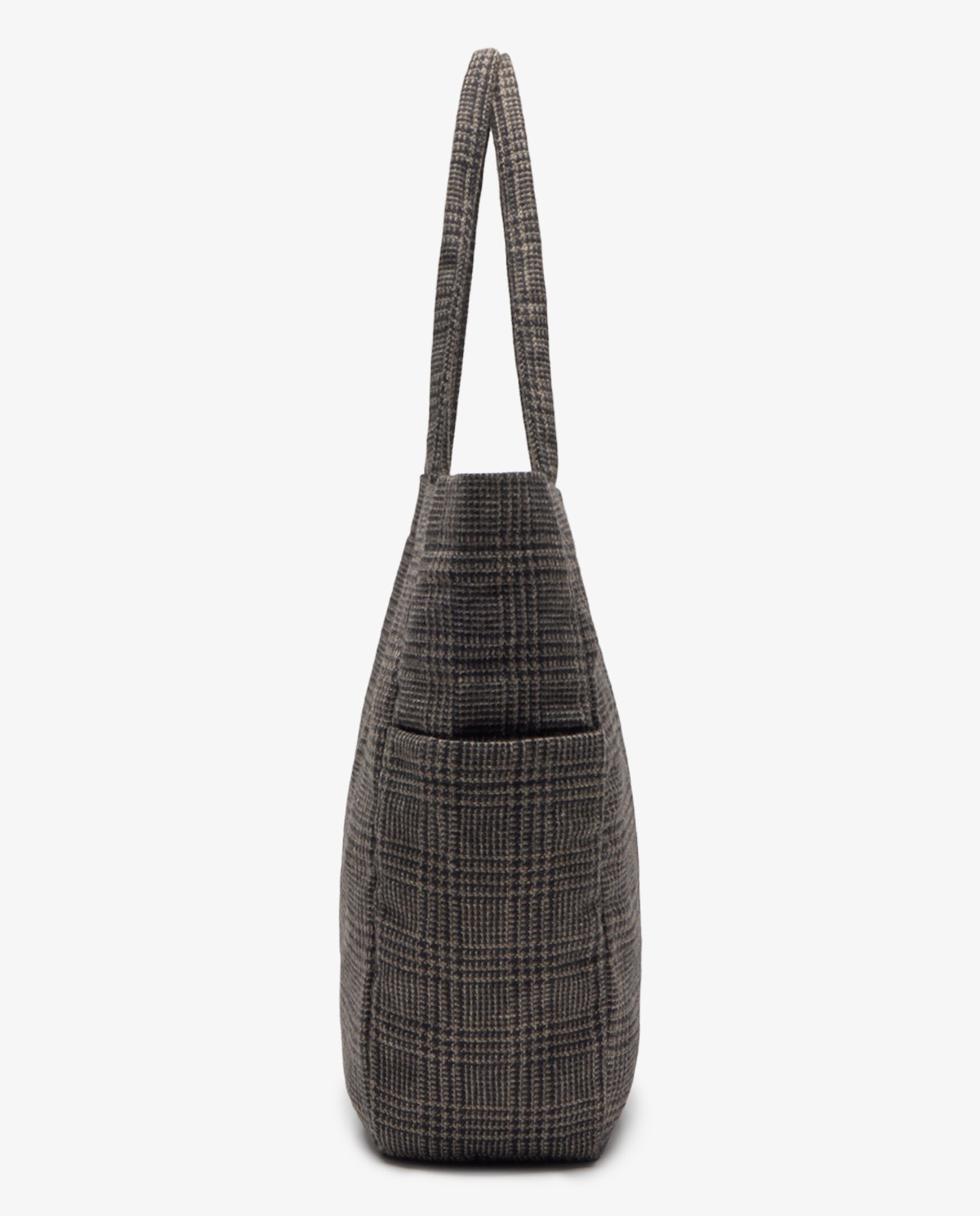 Bolso shopper de cuadros antracita 1