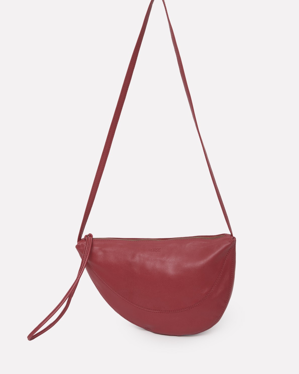 Bolso bandolera asimétrico en color rojo 2