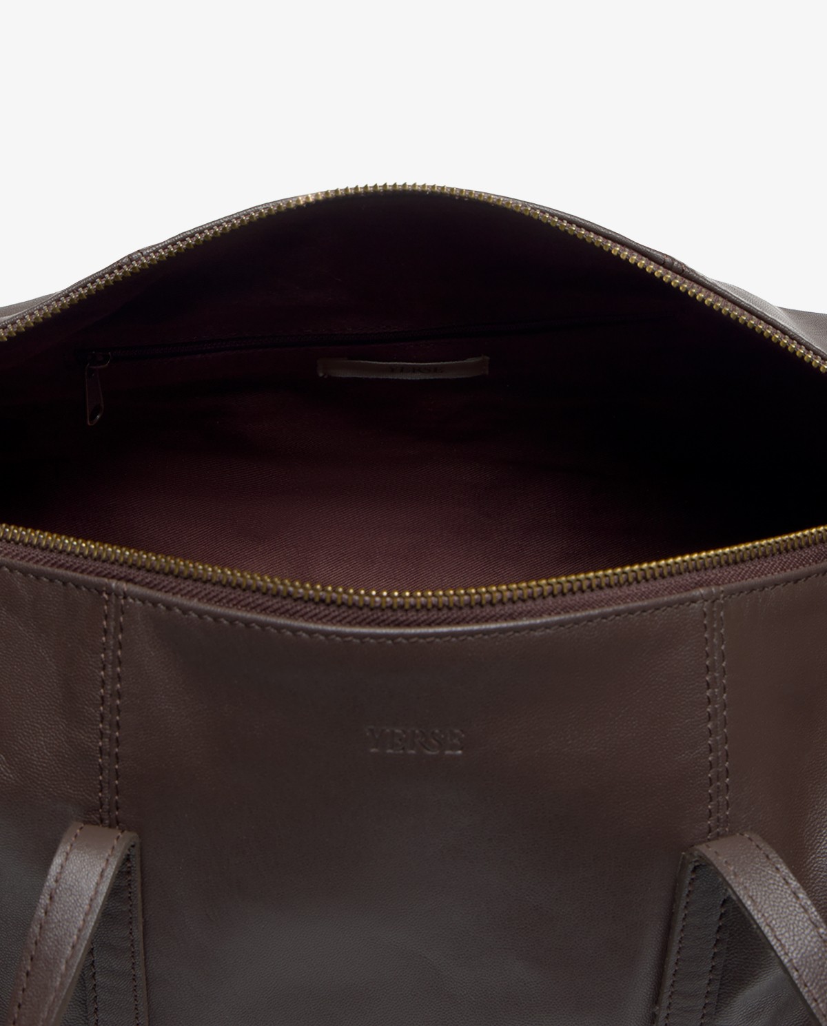 Bolso bowling de piel en color chocolate 4