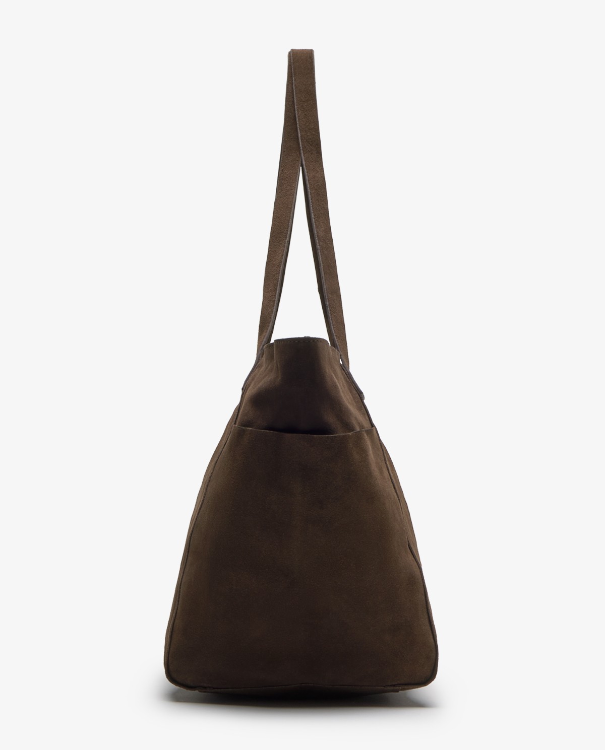 Bolso shopper de ante en color chocolate 2