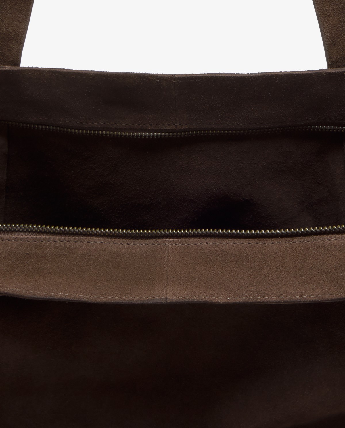 Bolso shopper de ante en color chocolate 3