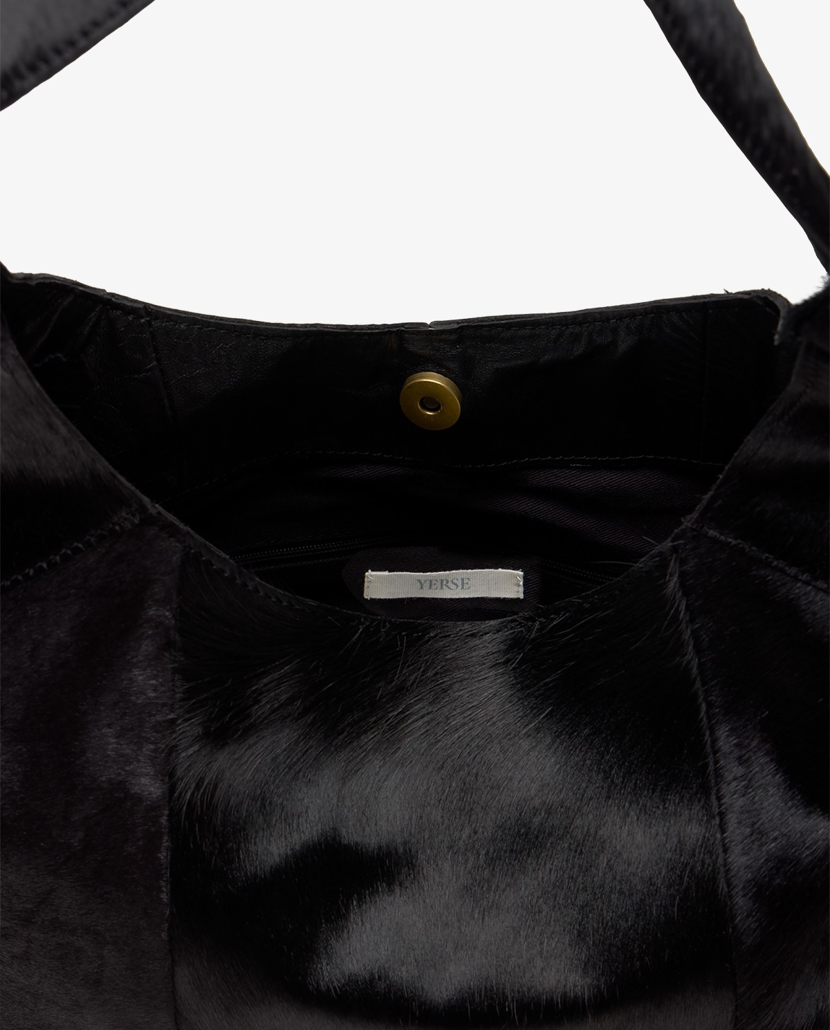 Bossa shopper de pell amb pèl per a dona 3