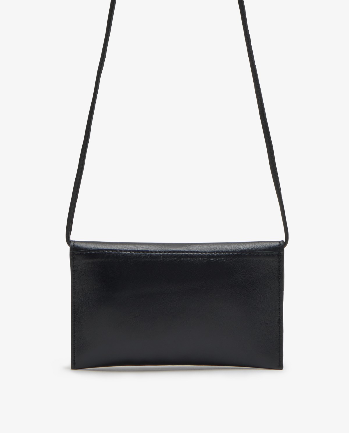Bolso monedero de piel en color negro 3