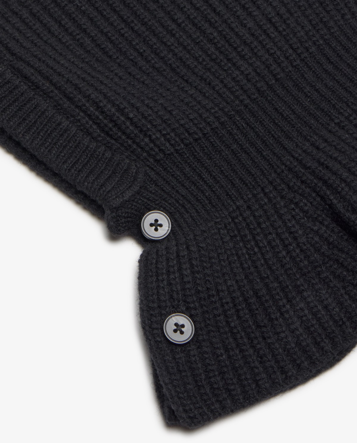 Balaclava de punt suau negre per a dona 4